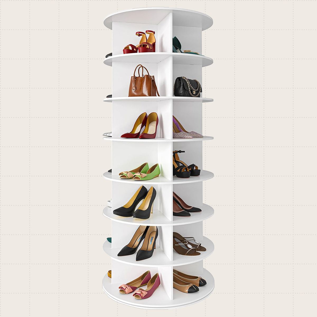 SpaceAid Six-Tier Rotating Shoe Rack Tower